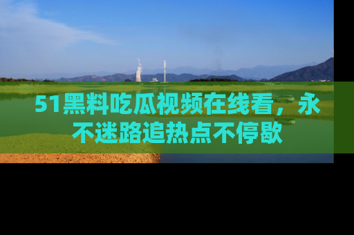 51黑料吃瓜视频在线看,永不迷路追热点不停歇