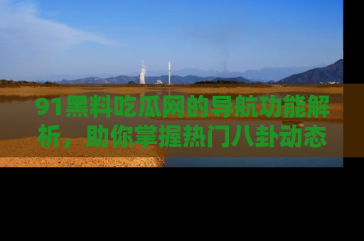 91黑料吃瓜网的导航功能解析,助你掌握热门八卦动态