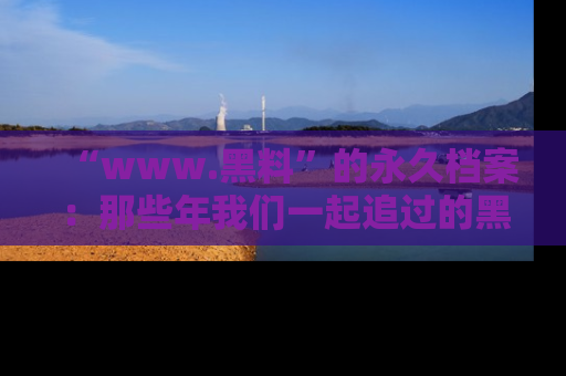 “www.黑料”的永久档案:那些年我们一起追过的黑料真相