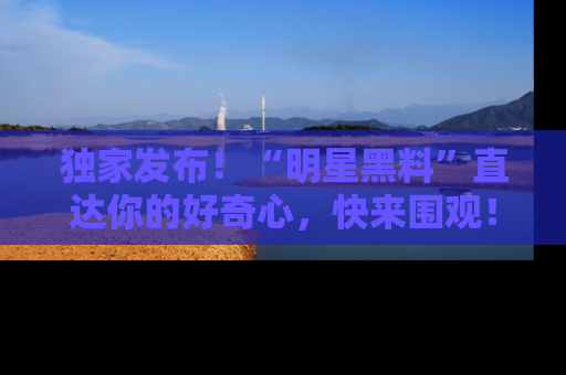 独家发布!“明星黑料”直达你的好奇心,快来围观!