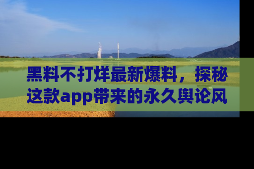 黑料不打烊最新爆料,探秘这款app带来的永久舆论风暴