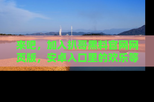 来吧，加入扒哥黑料官网网页版，安卓入口里的欢乐等着你！