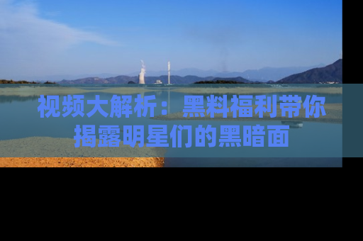 视频大解析:黑料福利带你揭露明星们的黑暗面